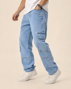 Theo | Men's Relaxed Fit Cargo Jeans