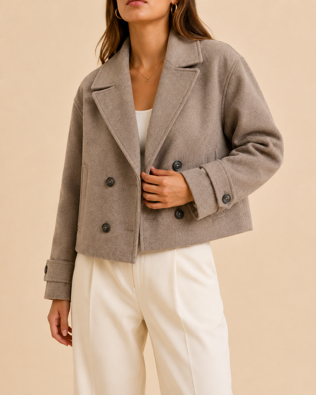 Trista | Women's Classic Double-Breasted Pea Coat