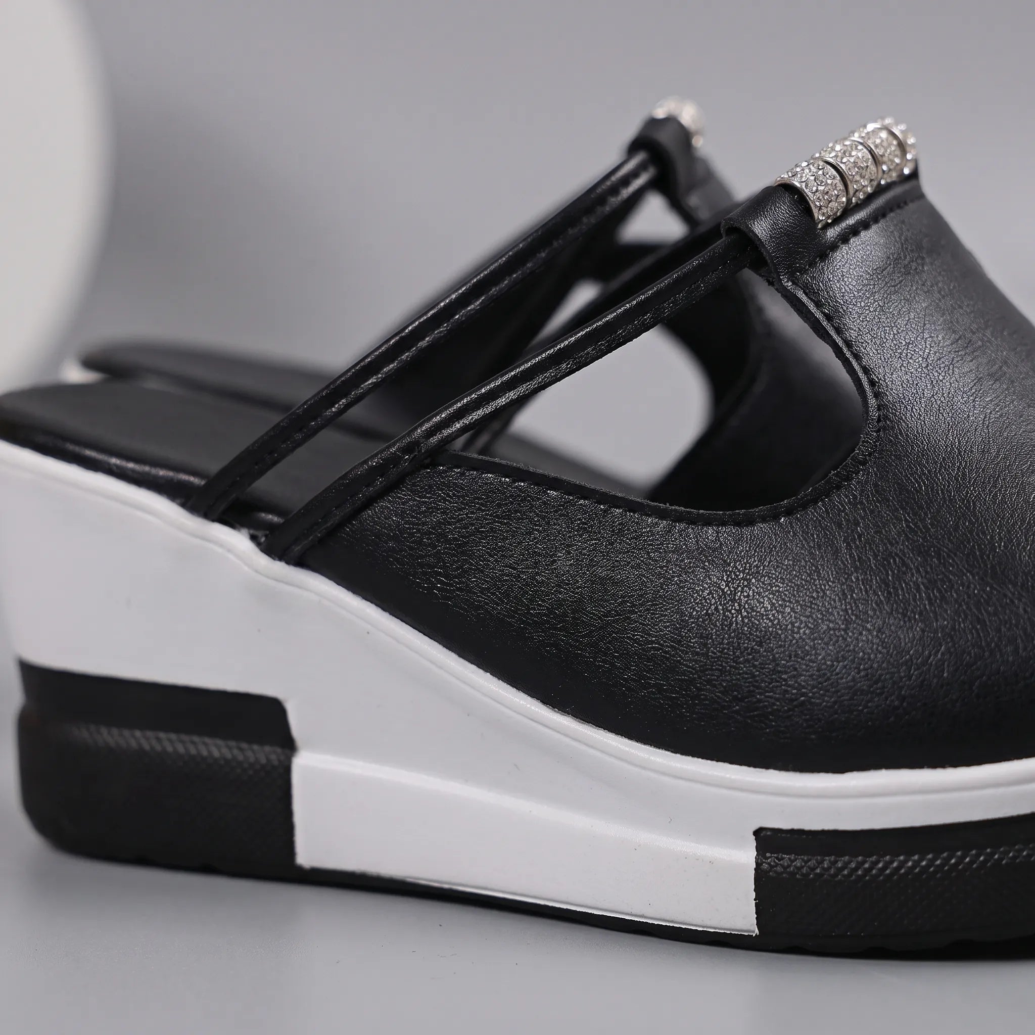 Vellara - Slip-On Open-Toe Wedge Orthopedic Sandals