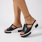 Vellara - Slip-On Open-Toe Wedge Orthopedic Sandals