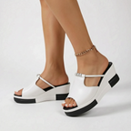 Vellara - Slip-On Open-Toe Wedge Orthopedic Sandals