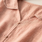 Vintara - Vintage-Inspired Scalloped Collar Summer Blouse