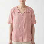 Vintara - Vintage-Inspired Scalloped Collar Summer Blouse