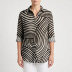 Wavelum - Relaxed Fit Abstract Print Womens Shirt