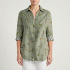 Wavelum - Relaxed Fit Abstract Print Womens Shirt