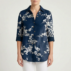 Wavelum - Relaxed Fit Abstract Print Womens Shirt