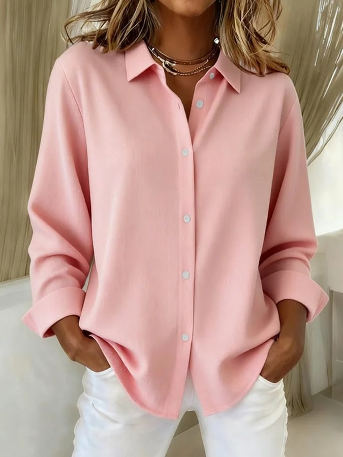 Livia | Women's Elegant Collared Blouse with Button-Down Design