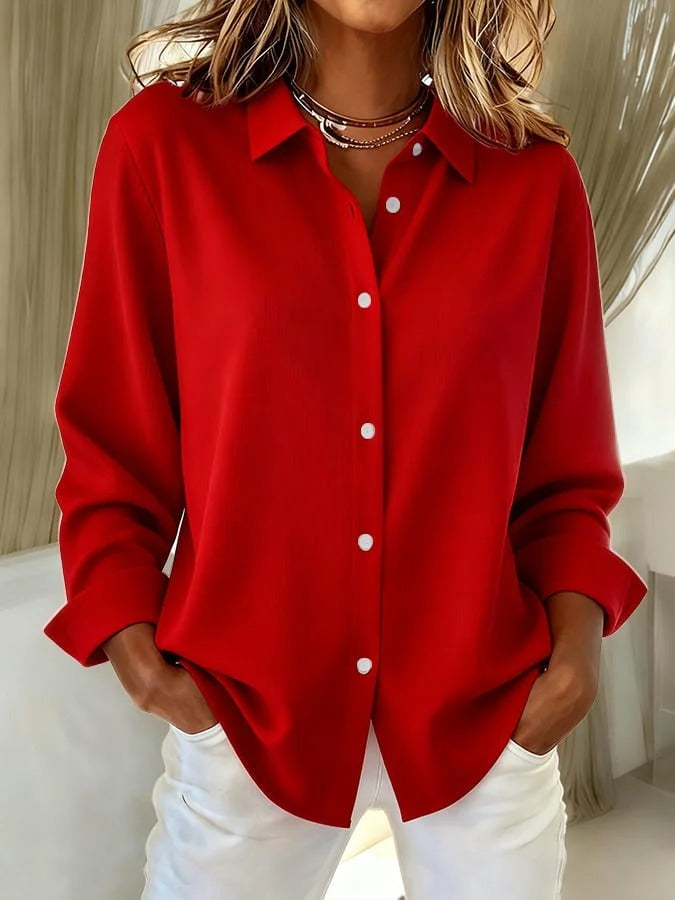 Livia | Women's Elegant Collared Blouse with Button-Down Design