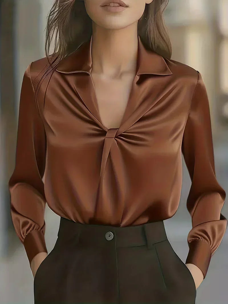 Celeste | Women's Elegant Satin Blouse