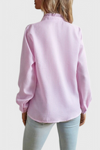 Marlowe | Women's Ruffle Blouse with Button Detail