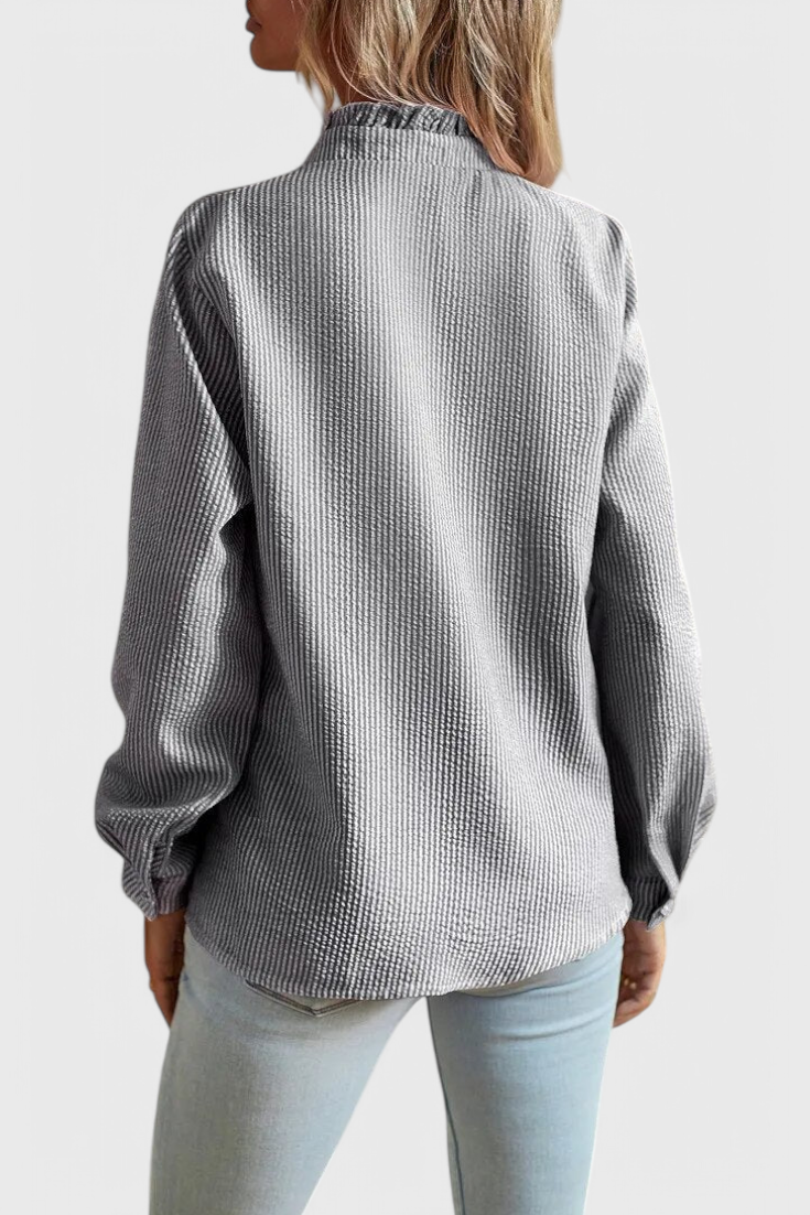 Marlowe | Women's Ruffle Blouse with Button Detail