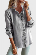 Marlowe | Women's Ruffle Blouse with Button Detail