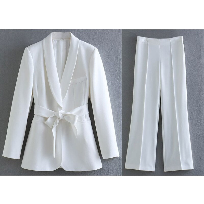 Priya | Women's Stylish Two Piece Suit Set with Tie Waist