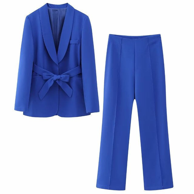 Priya | Women's Stylish Two Piece Suit Set with Tie Waist