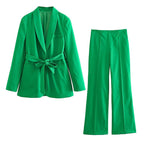 Priya | Women's Stylish Two Piece Suit Set with Tie Waist