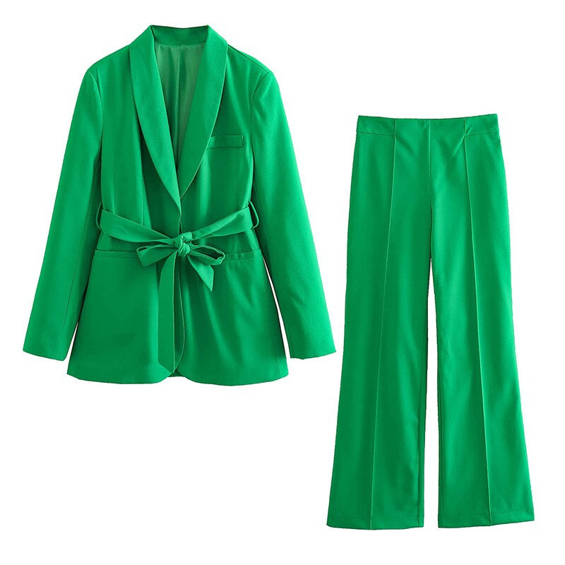 Priya | Women's Stylish Two Piece Suit Set with Tie Waist
