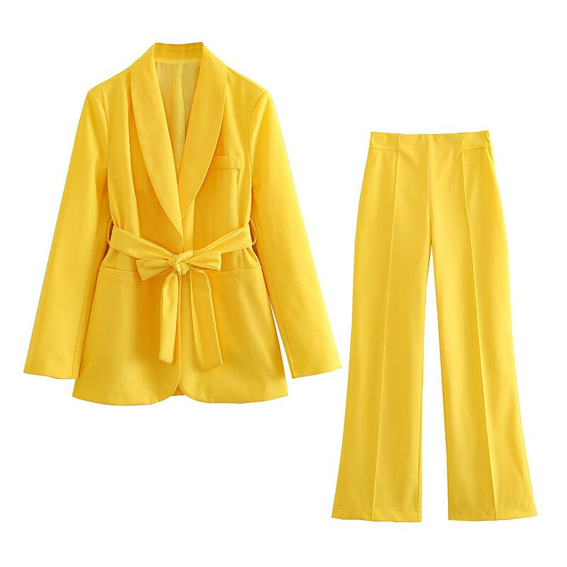 Priya | Women's Stylish Two Piece Suit Set with Tie Waist
