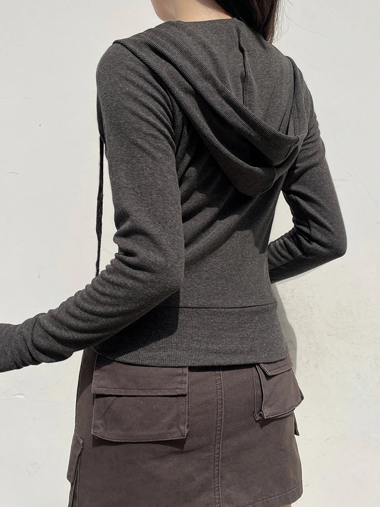 Selene | Women's Zipped Hoodie with Pocket Detail