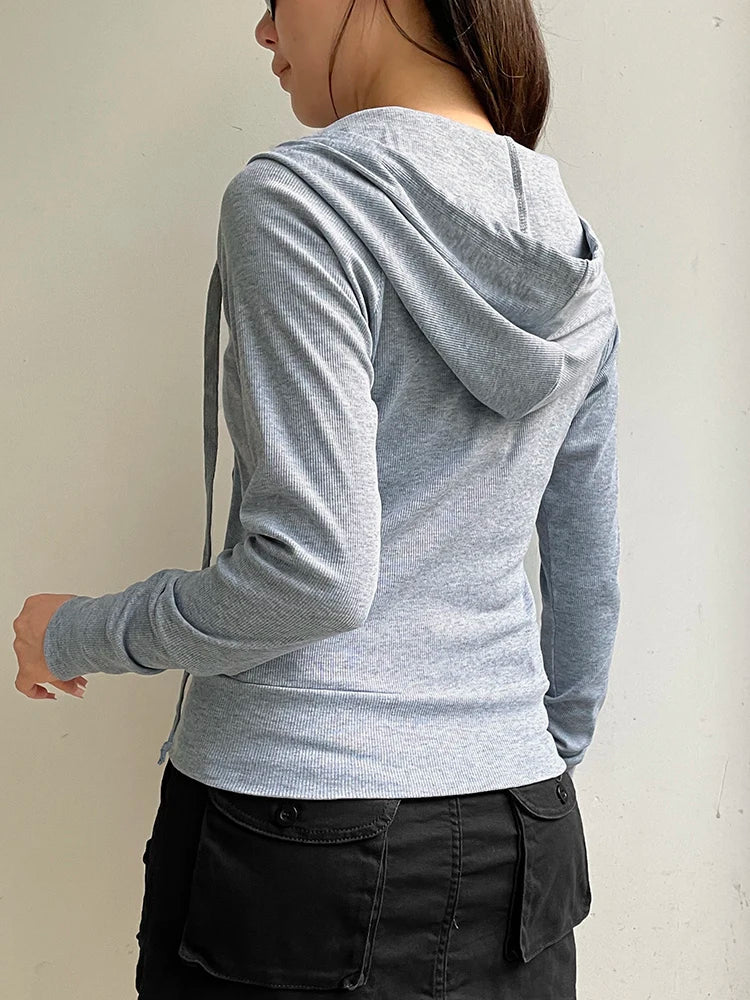 Selene | Women's Zipped Hoodie with Pocket Detail