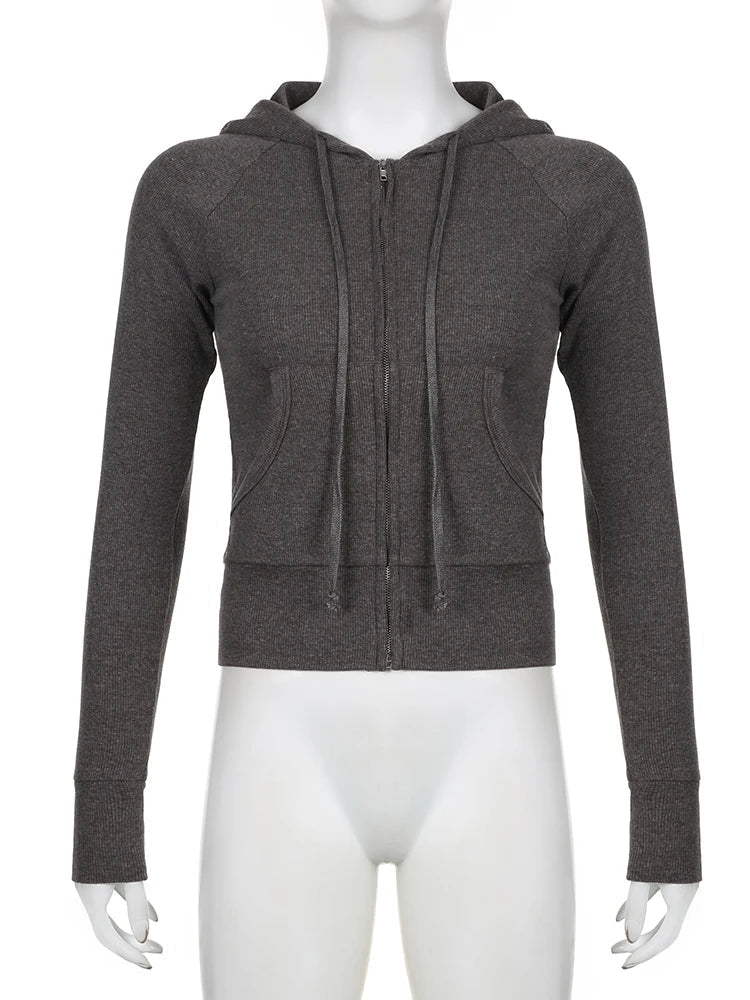Selene | Women's Zipped Hoodie with Pocket Detail