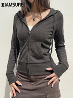 Selene | Women's Zipped Hoodie with Pocket Detail