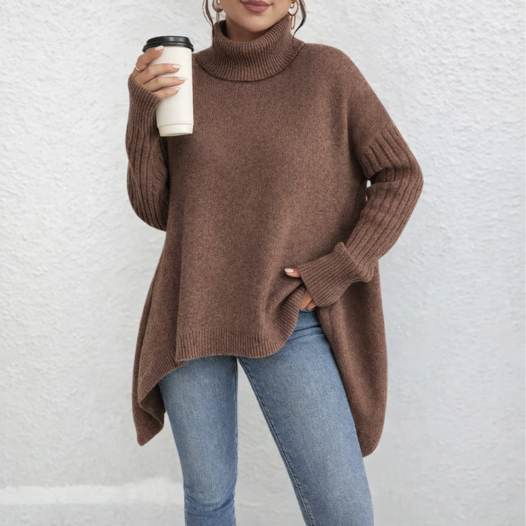 Briar | Women's Loose Turtle Neck Knit Sweater