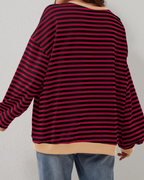 Idris | Women's Bold Striped Sweatshirt with Neon Accents
