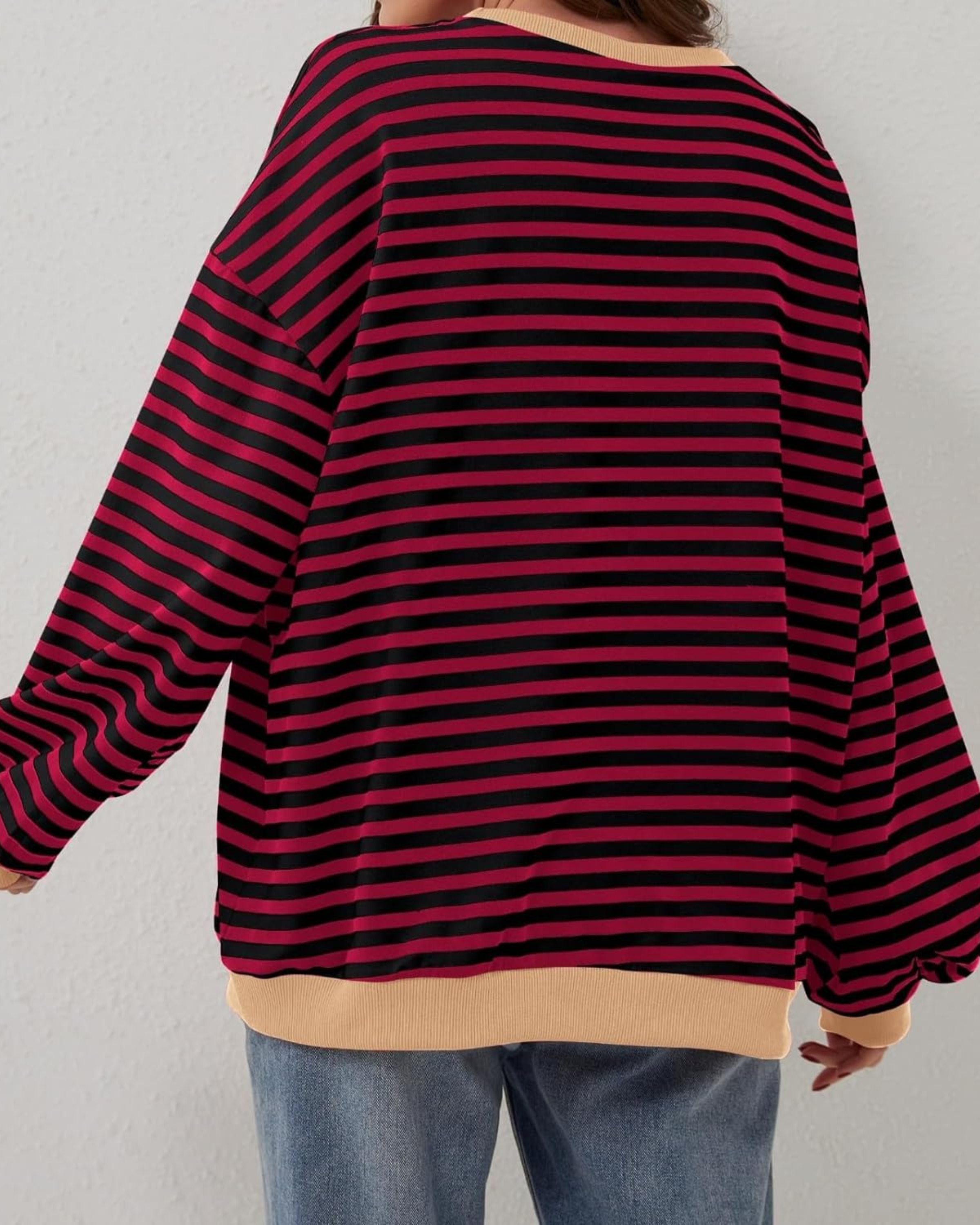Idris | Women's Bold Striped Sweatshirt with Neon Accents
