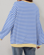 Idris | Women's Bold Striped Sweatshirt with Neon Accents