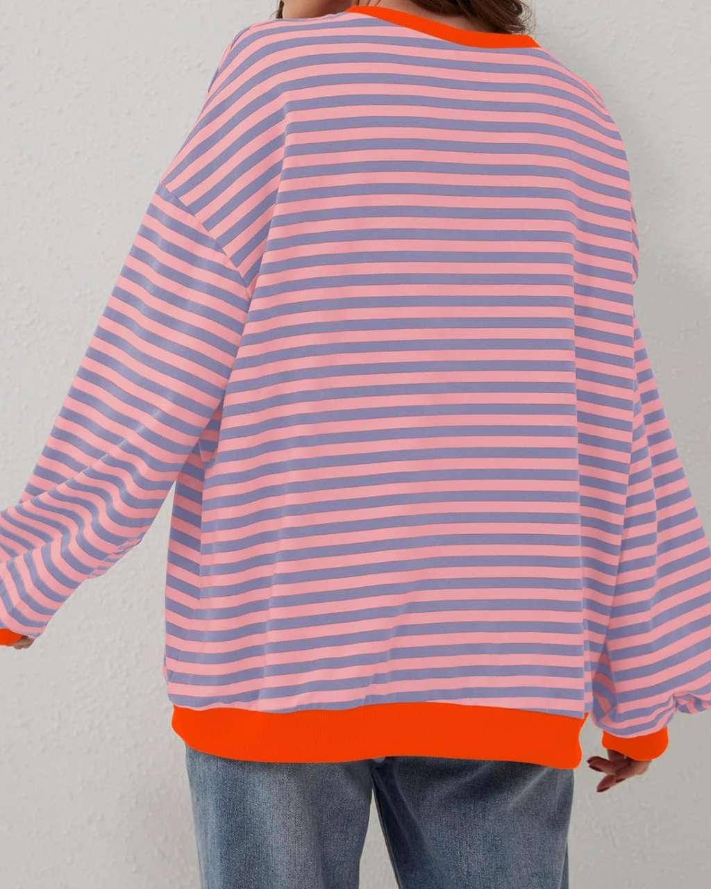 Idris | Women's Bold Striped Sweatshirt with Neon Accents
