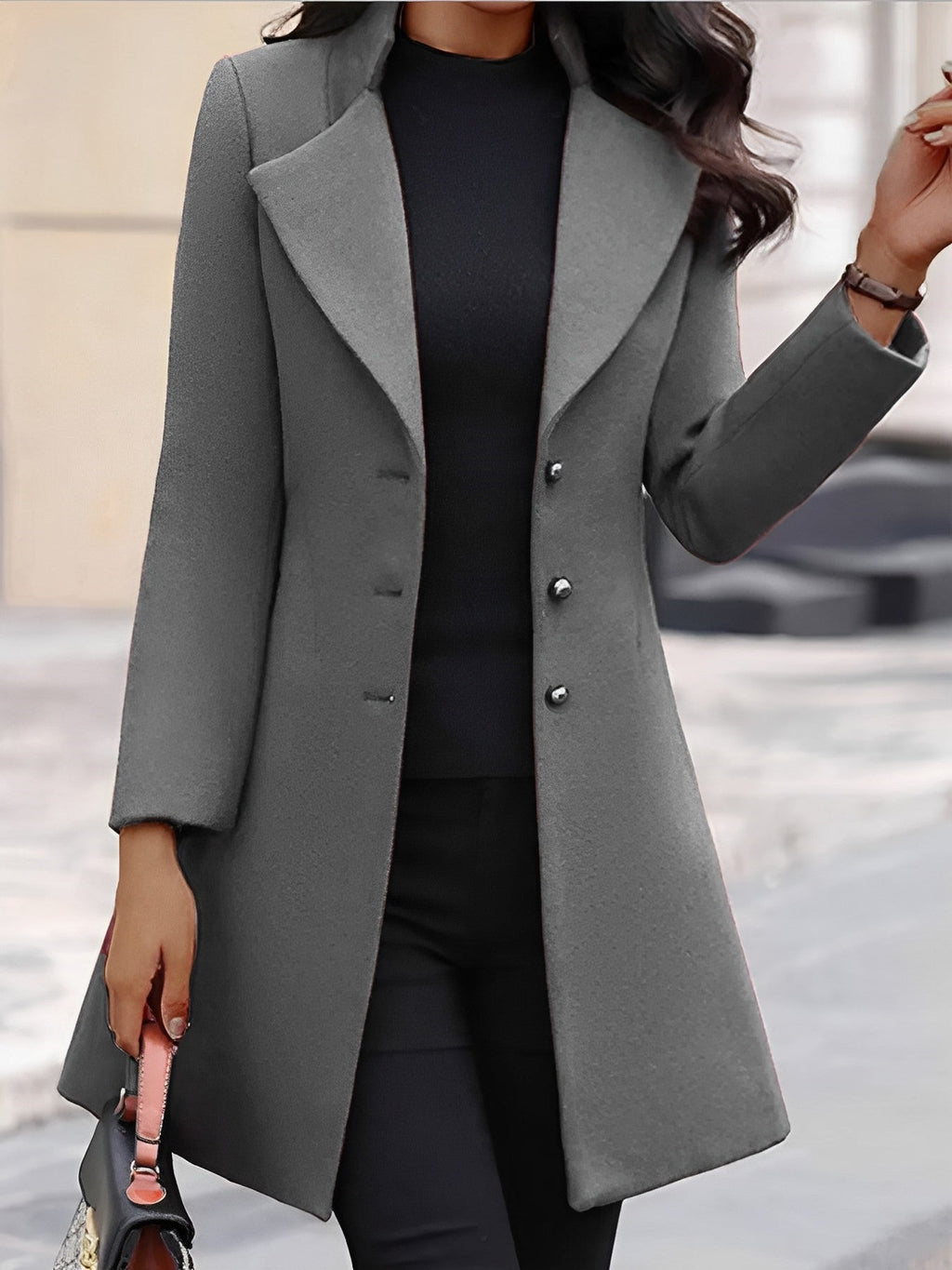 Sage | Women's Slim Fit Double-Breasted Longline Blazer