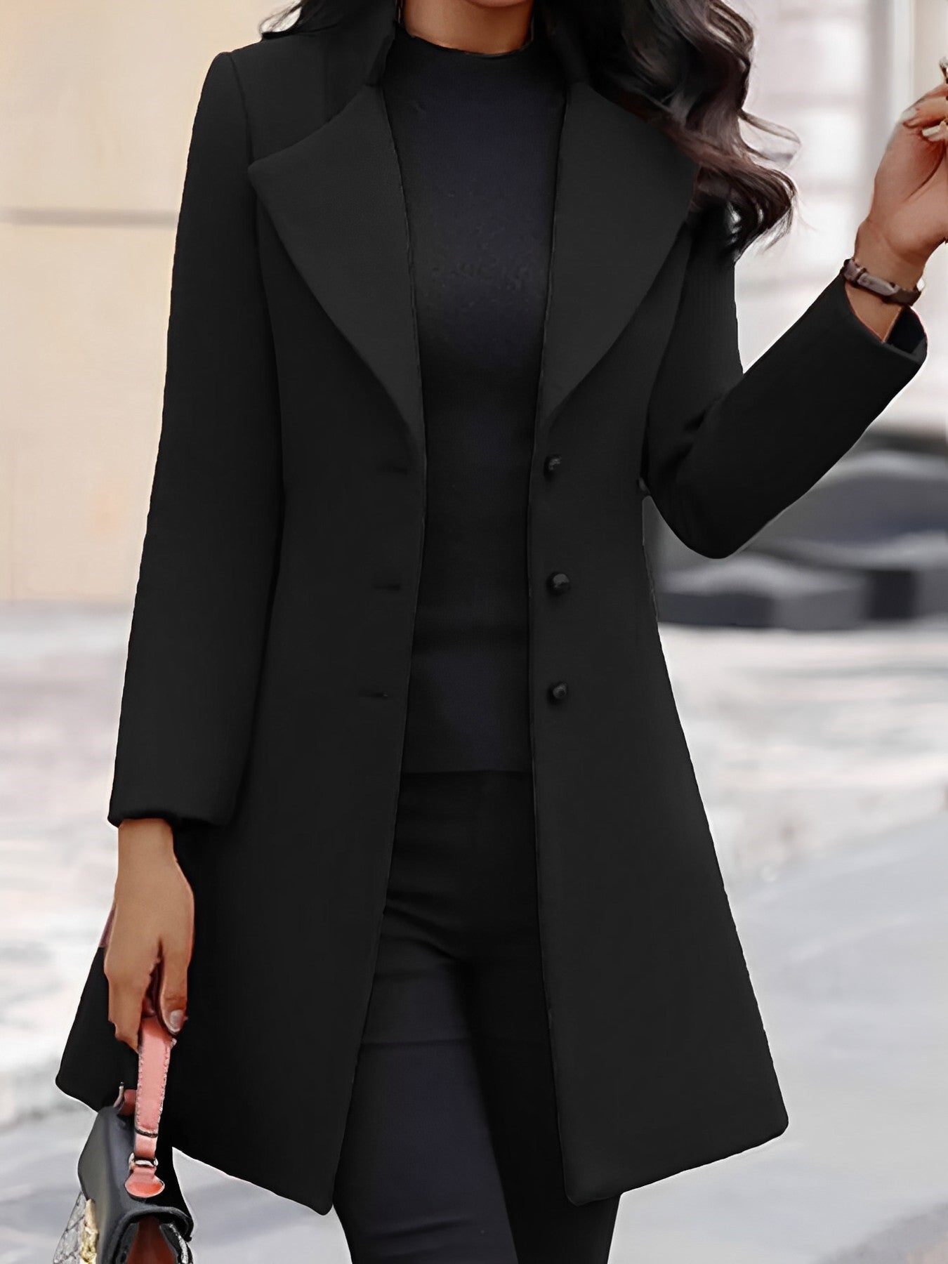 Sage | Women's Slim Fit Double-Breasted Longline Blazer