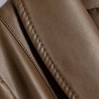 Soren | Women's Elegant Leather Blazer with Single Button Closure