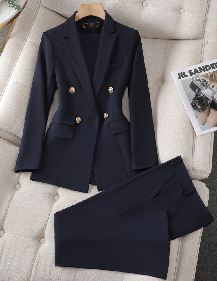 Jolene | Women's Elegant Tailored Double-Breasted Blazer Set