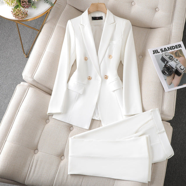 Jolene | Women's Elegant Tailored Double-Breasted Blazer Set