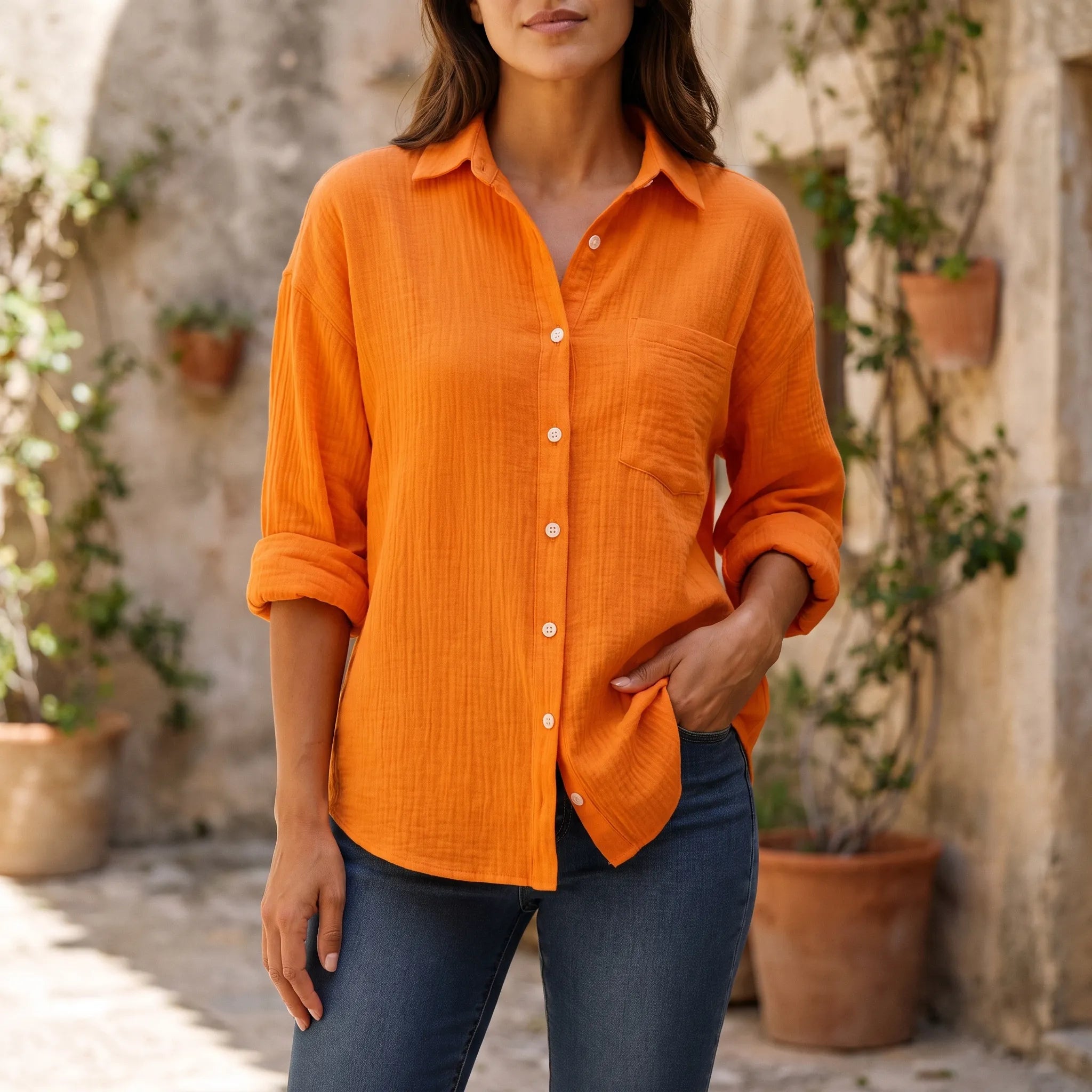 Aerish - Relaxed Fit Button Down Shirt