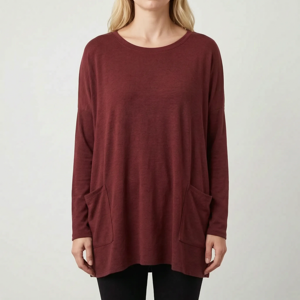 Aerisya - Relaxed Long Sleeve Going Out Top