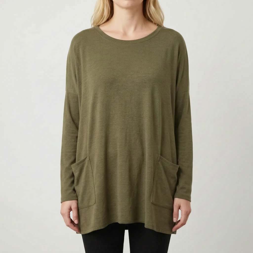 Aerisya - Relaxed Long Sleeve Going Out Top