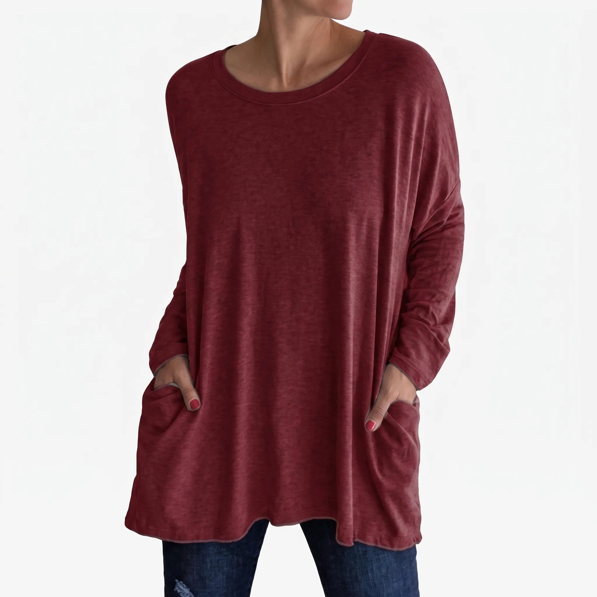 Aerisya - Relaxed Long Sleeve Going Out Top