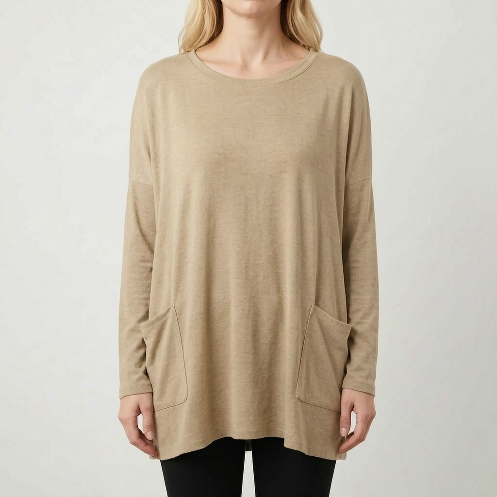 Aerisya - Relaxed Long Sleeve Going Out Top