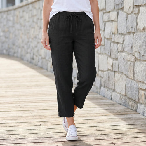 Aerolyn - High-Waisted Cropped Chino Trousers