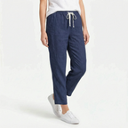 Aerolyn - High-Waisted Cropped Chino Trousers