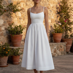 Daphne | Women's Chic Pleated Midi Dress