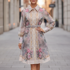 Marlowe | Women's Elegant Floral Long Sleeve Dress