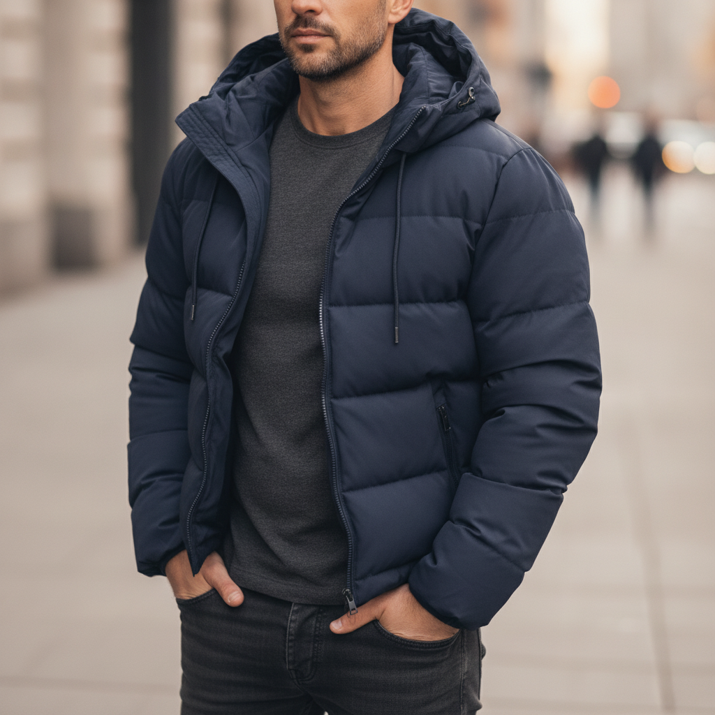 Declan | Men's Casual Puffer Jacket with Hood