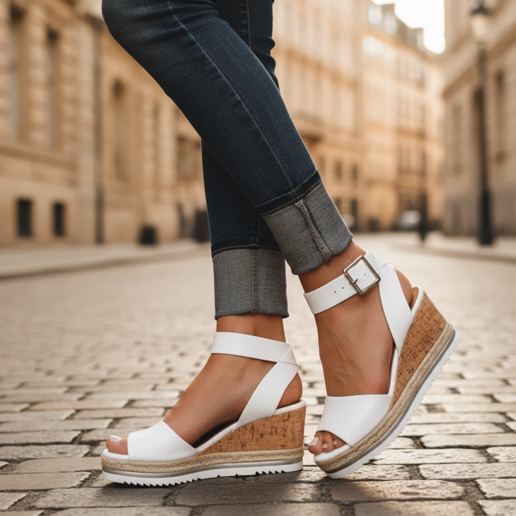 Callie | Women's Comfort Wedge Sandals with Ankle Strap