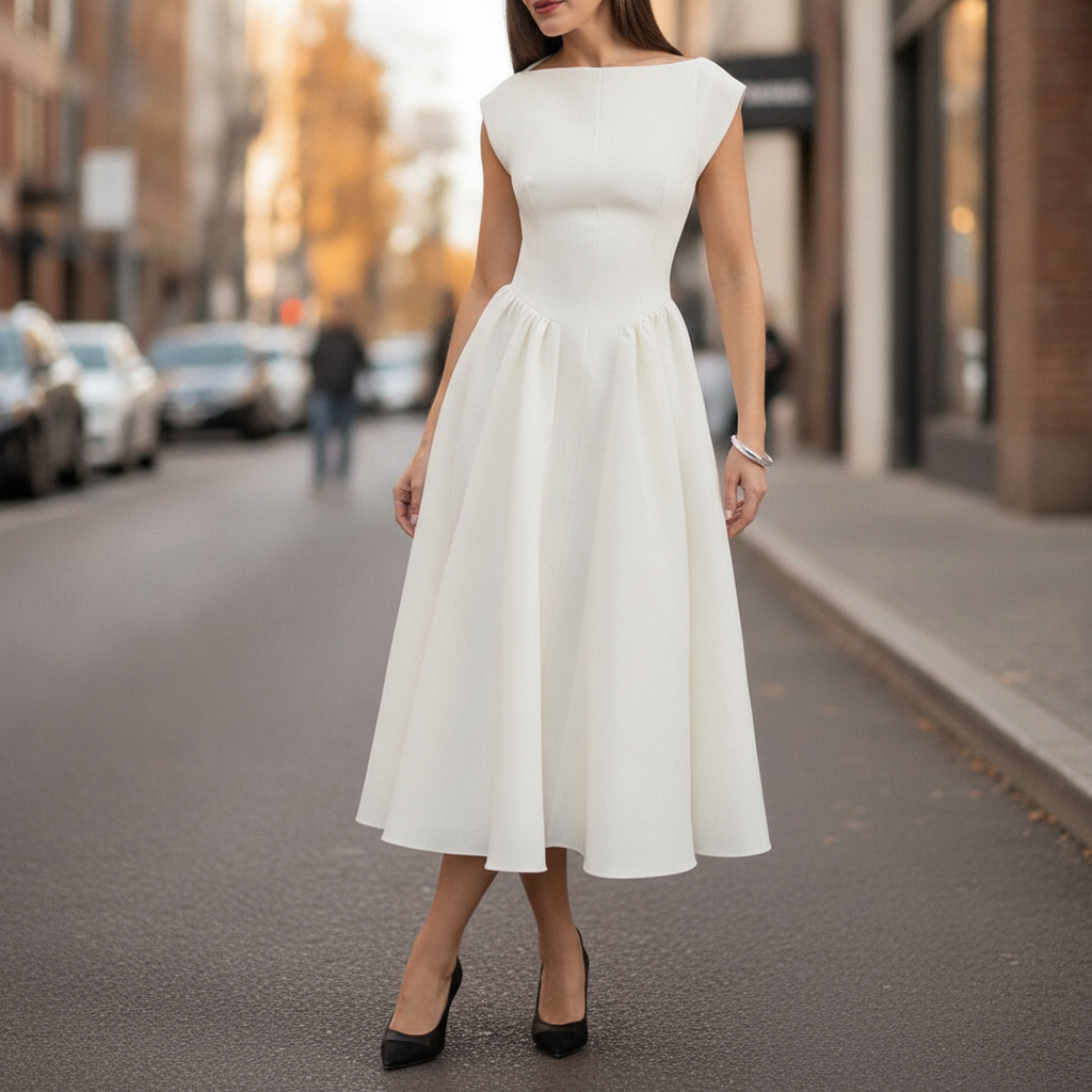 Sienna | Women's Classic Pleated Midi Dress