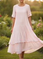 Lila | Women's Elegant Layered Midi Dress