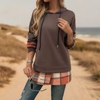Soren | Women's Oversized Plaid Hoodie with Layered Look