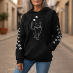 Lennox | Women's Comfortable Cat Hoodie with Waffle Texture